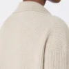 Ribbed cashmere jumper, beige