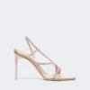 Satin and crystal sandals, make up nude Satin and crystal sandals, make up nude