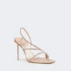 Satin and crystal sandals, make up nude Satin and crystal sandals, make up nude