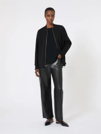 Satin t-shirt, black