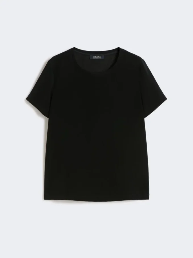 Satin t-shirt, black