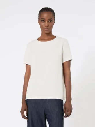Satin t-shirt, natural