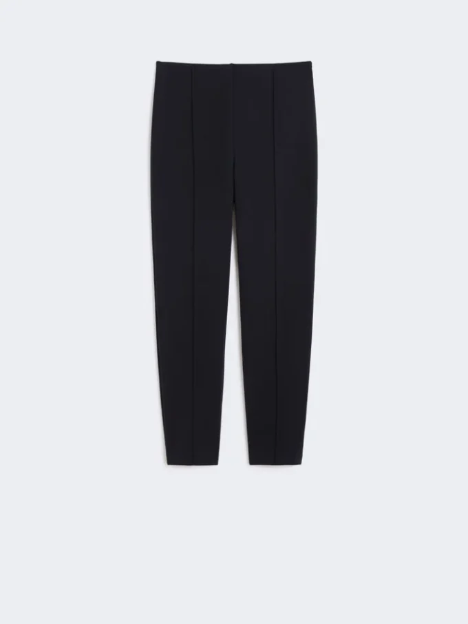 Scuba jersey cigarette trousers, ultramarine