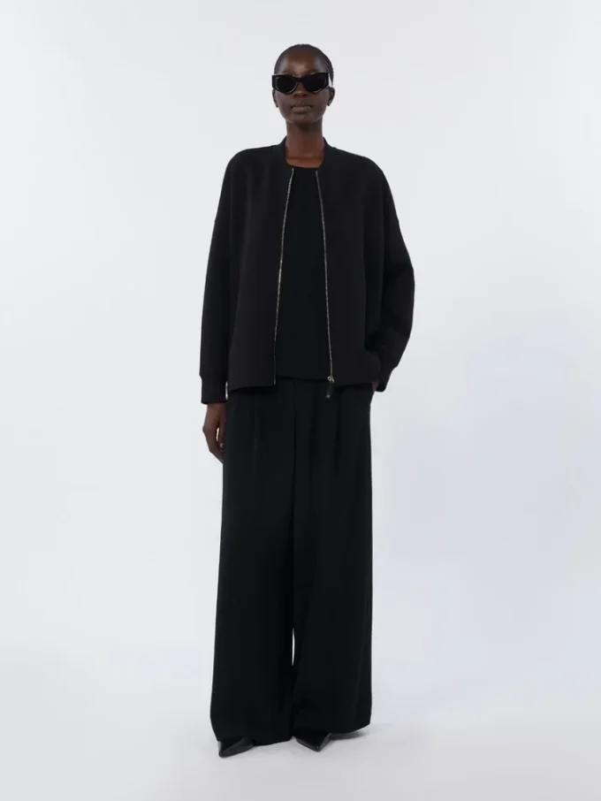 Scuba jersey jacket, black