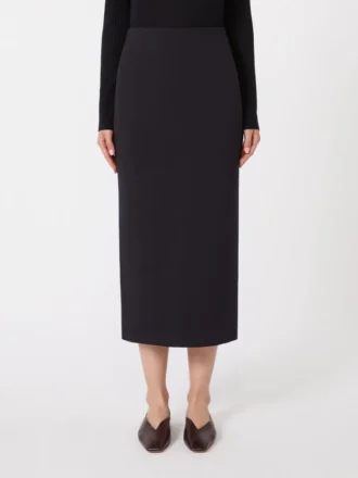 Scuba jersey pencil skirt, ultramarine