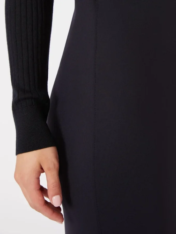 Scuba jersey pencil skirt, ultramarine