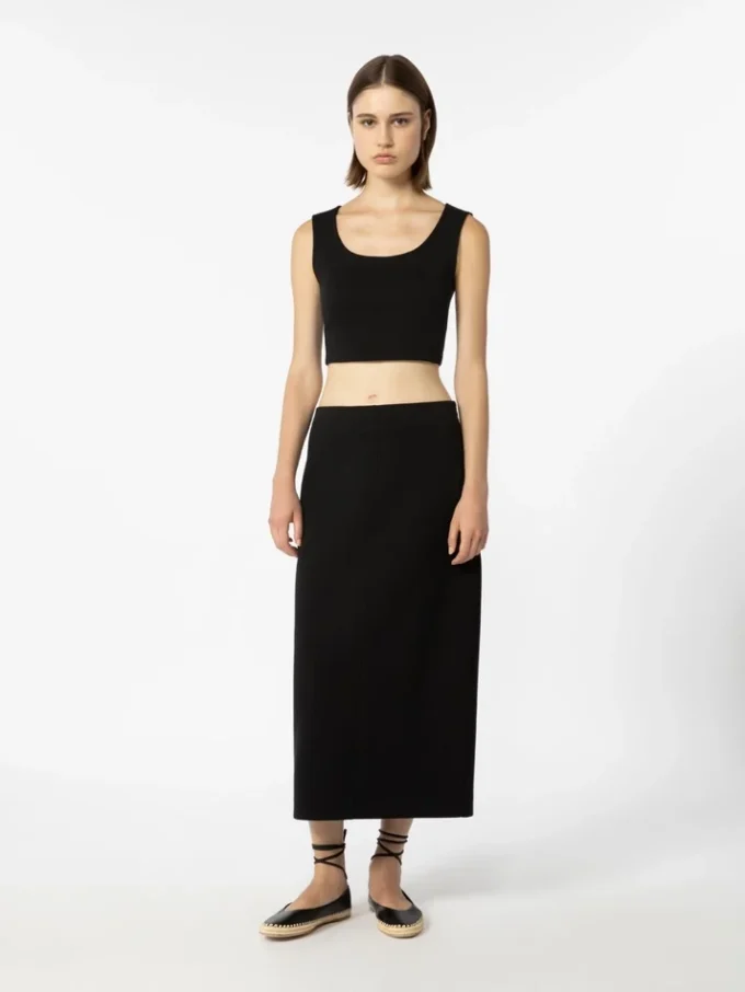 Scuba jersey top, black Scuba jersey top, black