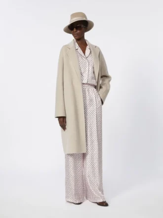 Cashmere robe coat, sand