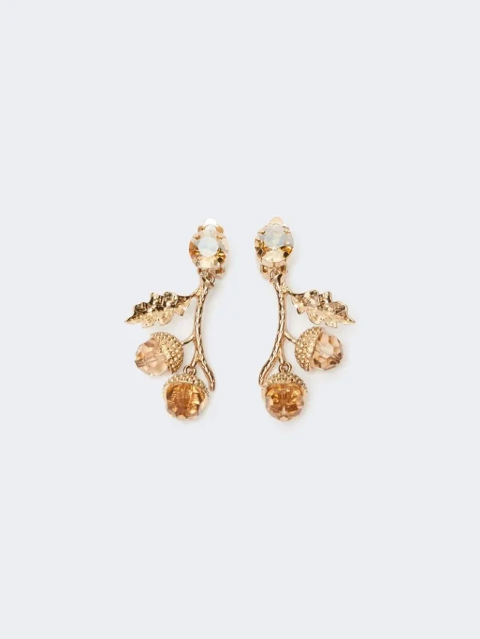 Set with charms and crystals, gold