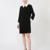 Short cady dress, black Short cady dress, black