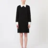 Short cady dress, black Short cady dress, black