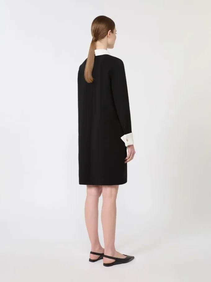 Short cady dress, black Short cady dress, black