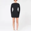 Short contoured cady dress , black