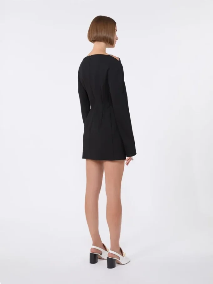 Short contoured cady dress , black