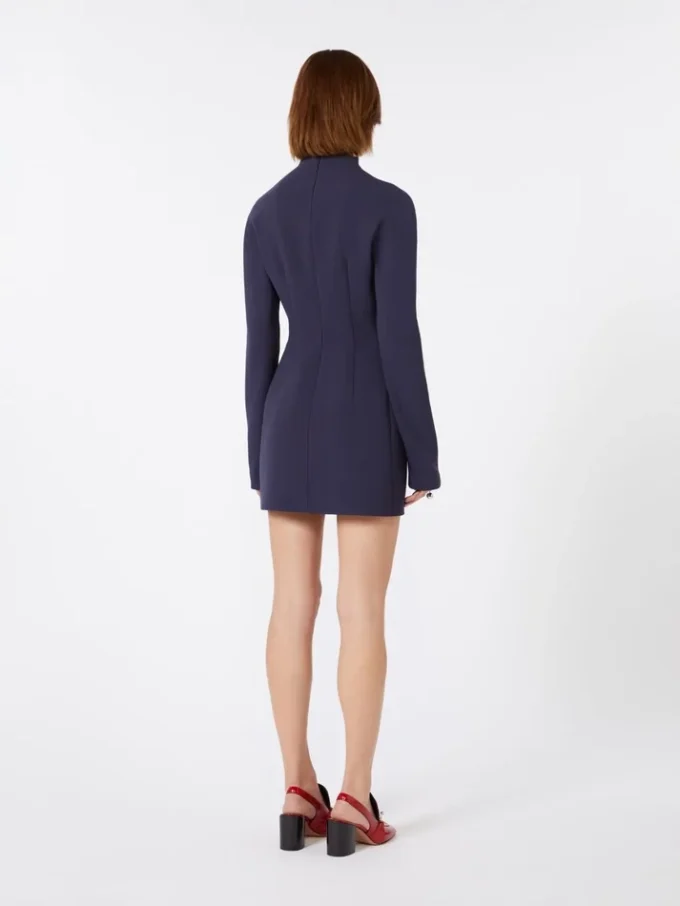 Short, contoured gabardine dress , midnightblue