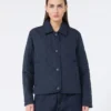 Short padded jacket in water-repellent fabric, navy