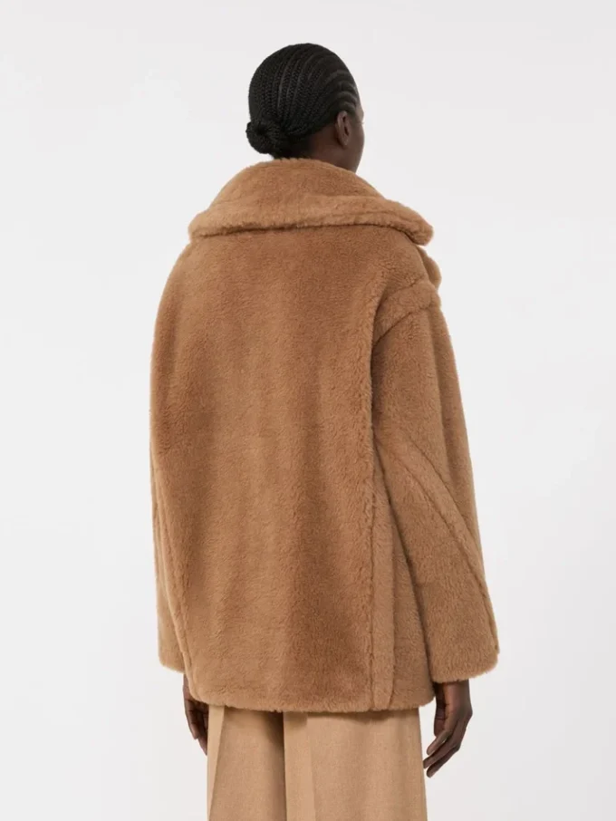 Short teddy bear icon coat, camel