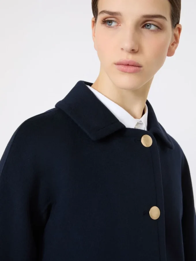 Short wool and cashmere jacket, midnightblue
