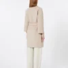 Short wool coat, beige pink