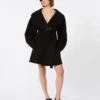 Short wool coat, black