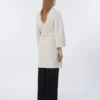 Short wool coat, ivory