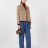 Short wool jacket, beige