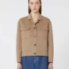 Short wool jacket, beige
