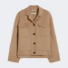 Short wool jacket, beige