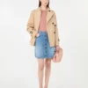 Cropped, water-repellent gabardine trench coat, beige