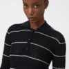 Silk and wool yarn jumper, navy
