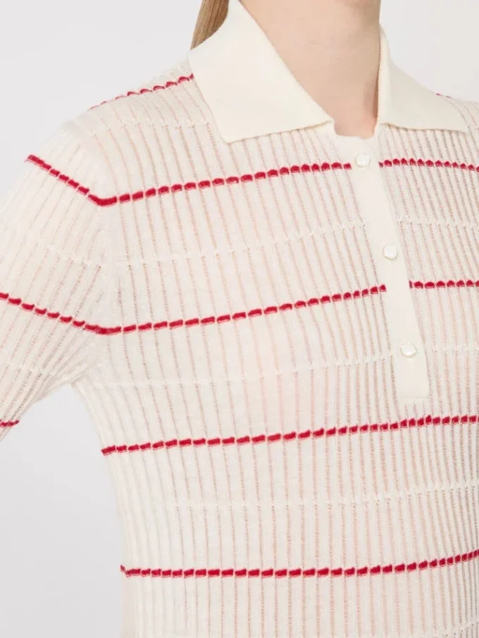 Silk and wool yarn jumper, white Silk and wool yarn jumper, white