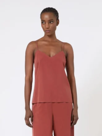 Silk canvas top, terra cotta