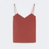 Silk canvas top, terra cotta