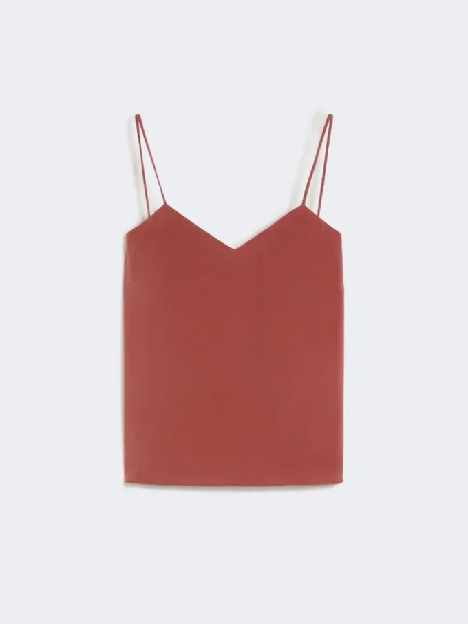 Silk canvas top, terra cotta