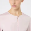 Silk crepe de chine blouse, pink