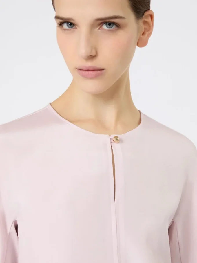 Silk crepe de chine blouse, pink