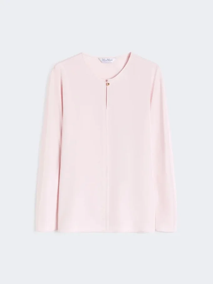 Silk crepe de chine blouse, pink