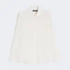 Silk crepe de chine shirt, ivory