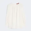 Silk crew-neck blouse, silk