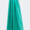 Silk georgette stole, green