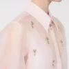 Silk organza shirt, pink