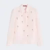 Silk organza shirt, pink