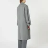 Single-breasted wool coat, medium grey