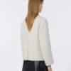 Single-breasted wool jacket, ivory