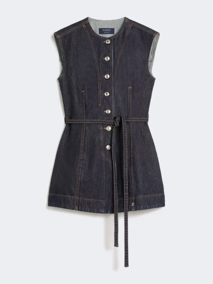 Sleeveless denim top, midnightblue