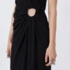 Sleeveless stretch jersey dress, black Sleeveless stretch jersey dress, black