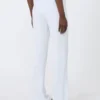 Slim-fit crepe canvas trousers, optical white