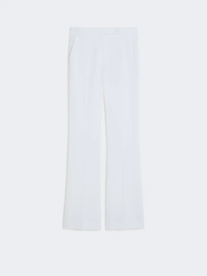 Slim-fit crepe canvas trousers, optical white