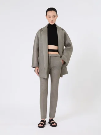 Slim-fit jersey mesh trousers, medium grey