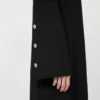 Slim-fit long wool coat, black Slim-fit long wool coat, black